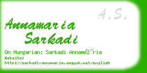 annamaria sarkadi business card